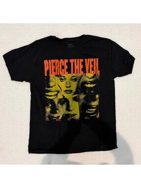 pierce the veil black graphic band t shirt size xl